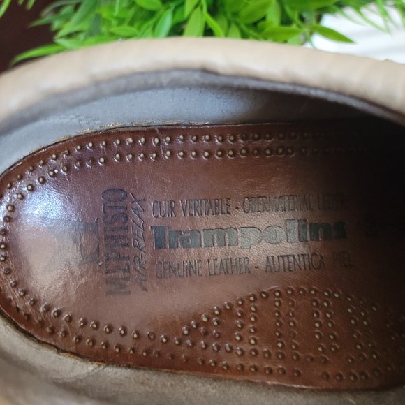 Mephisto Beige Leather Lace-Up Loafers - Picture 5 of 11